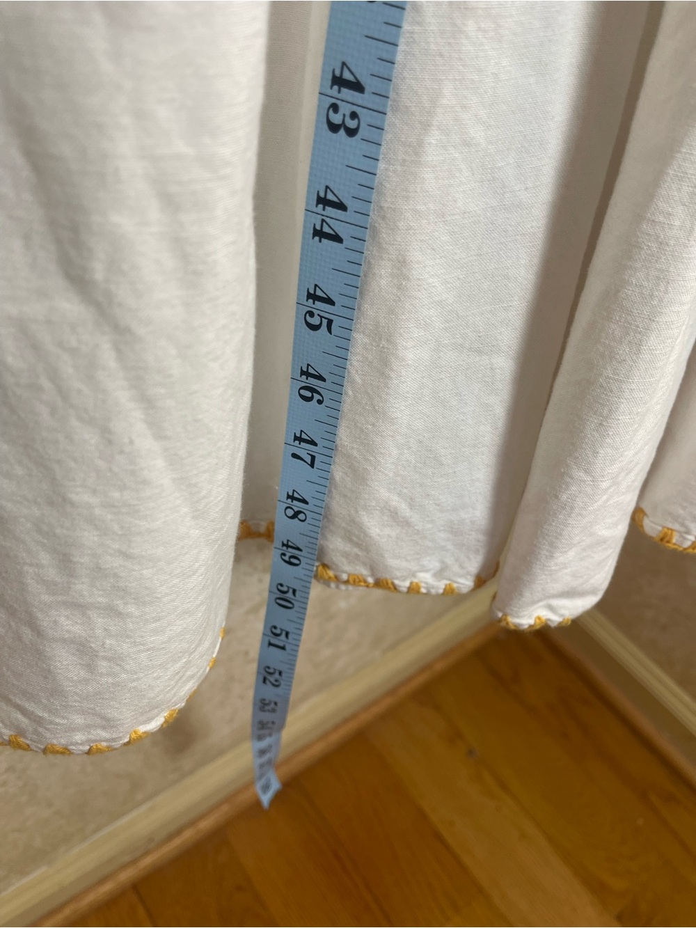 Saylor Kathy Midi Cotton Dress Lemon print Embroidered white summer Sz M Coastal - Picture 8 of 12